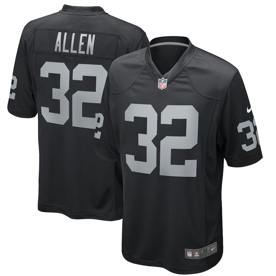 Men Oakland Raiders #32 Marcus Allen Nike Black Game Retired Player NFL Jersey
